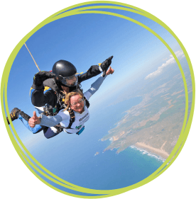 Skydiving over Perranporth